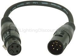 5P MALE XLR TO 3P FEMALE XLR