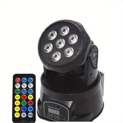 8W RGBW DJ Light Mini Moving Head w/ DMX and Sound Activated