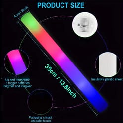 Alternative view of 200pcs Vibrant LED Colorful Foam Glow Sticks