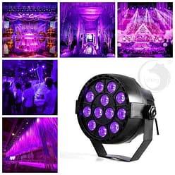 U`King® 12LEDs UV Violet Color DMX Sound Control Par Stage Lighting for Disco Party Club KTV Christmas