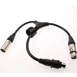 Power+Data Adapter XLR5+Tripi-XLR4 0,25m