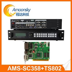 amoonsky external hdmi matrix 4k hdmi video wall processor sc358 installed linsn ts802 used with led display receiving