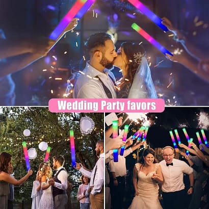 200pcs Vibrant LED Colorful Foam Glow Sticks - Image 6