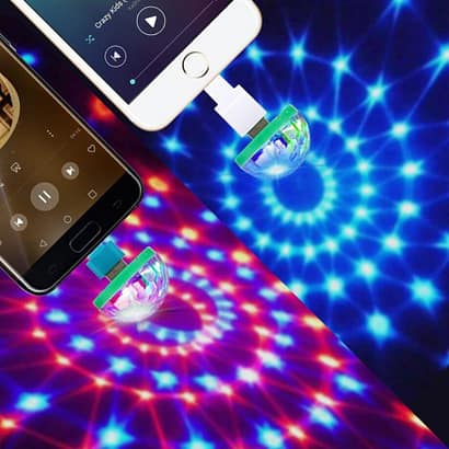 For IPhone Mini Disco Light Portable home party light DC 5V Disco Ball Dance Friends Party Mini Super Light Drop Shipping - Image 10