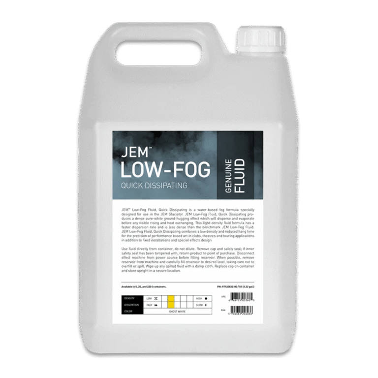 JEM Low-Fog Fluid, Quick Dissipating, 4x 5 l P/N 97120832